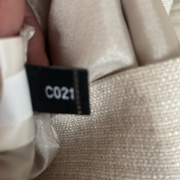 Kate Spade Domino Size 0 Shift Dress Cream Linen elegant embellished neckline - Picture 11 of 11